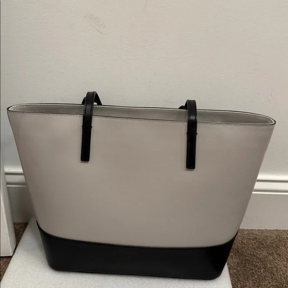 Kate Spade Sawyer Street Large Tote bag gray and black leather - Picture 3 of 9
